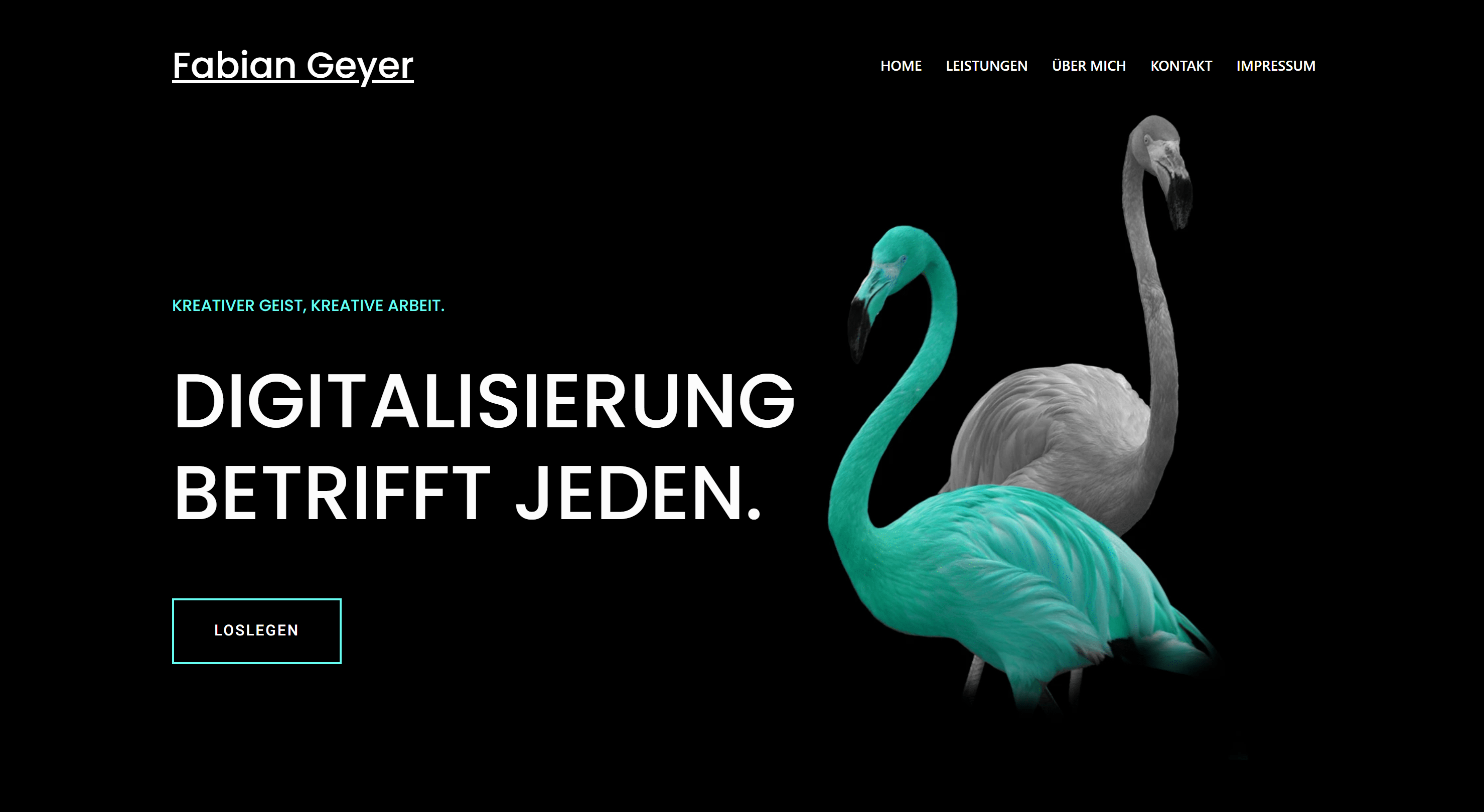 Screenshot der Website von Fabian Geyer